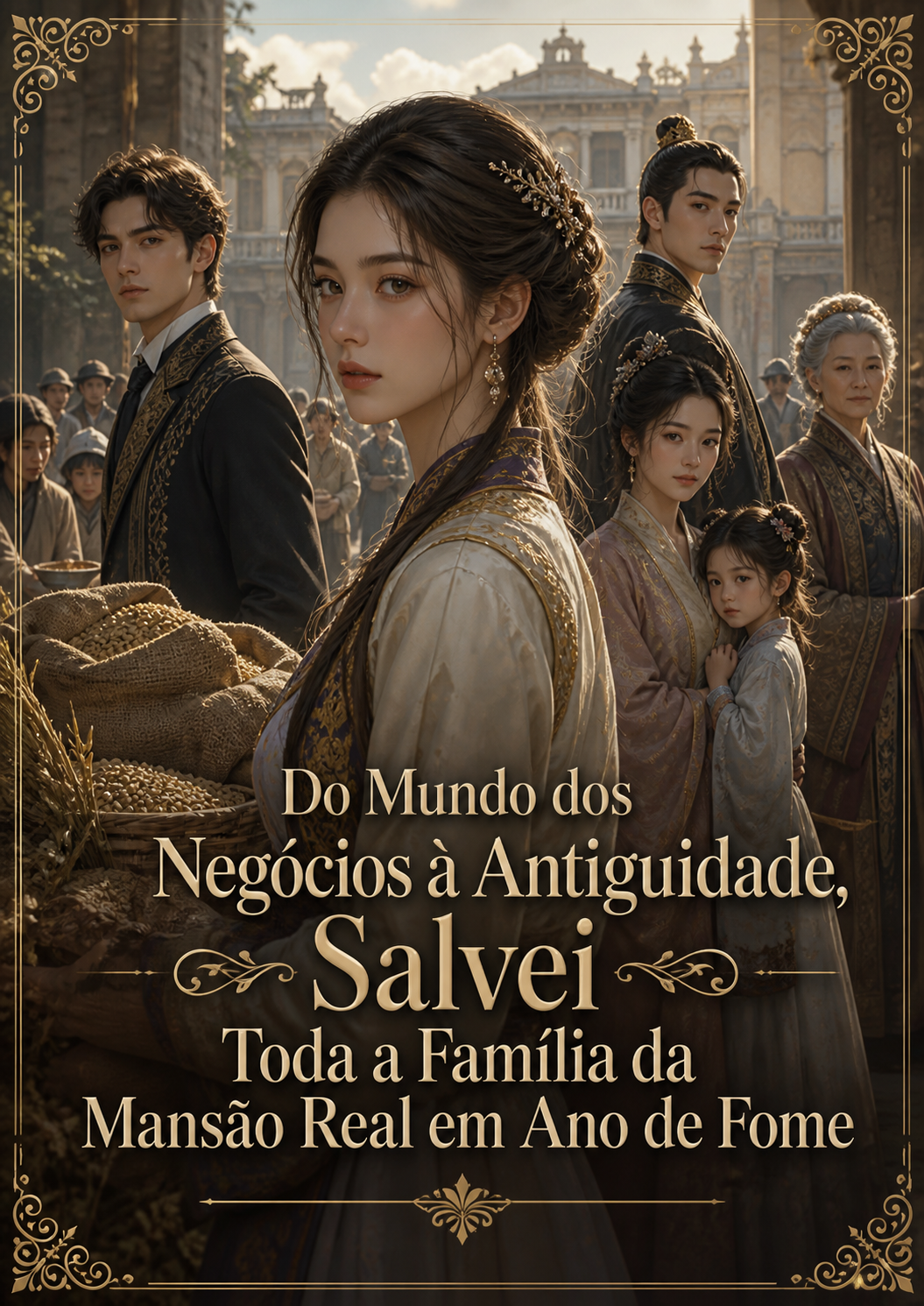 Do Mundo dos Negócios à Antiguidade, Salvei Toda a Família da Mansão Real em Ano de Fome